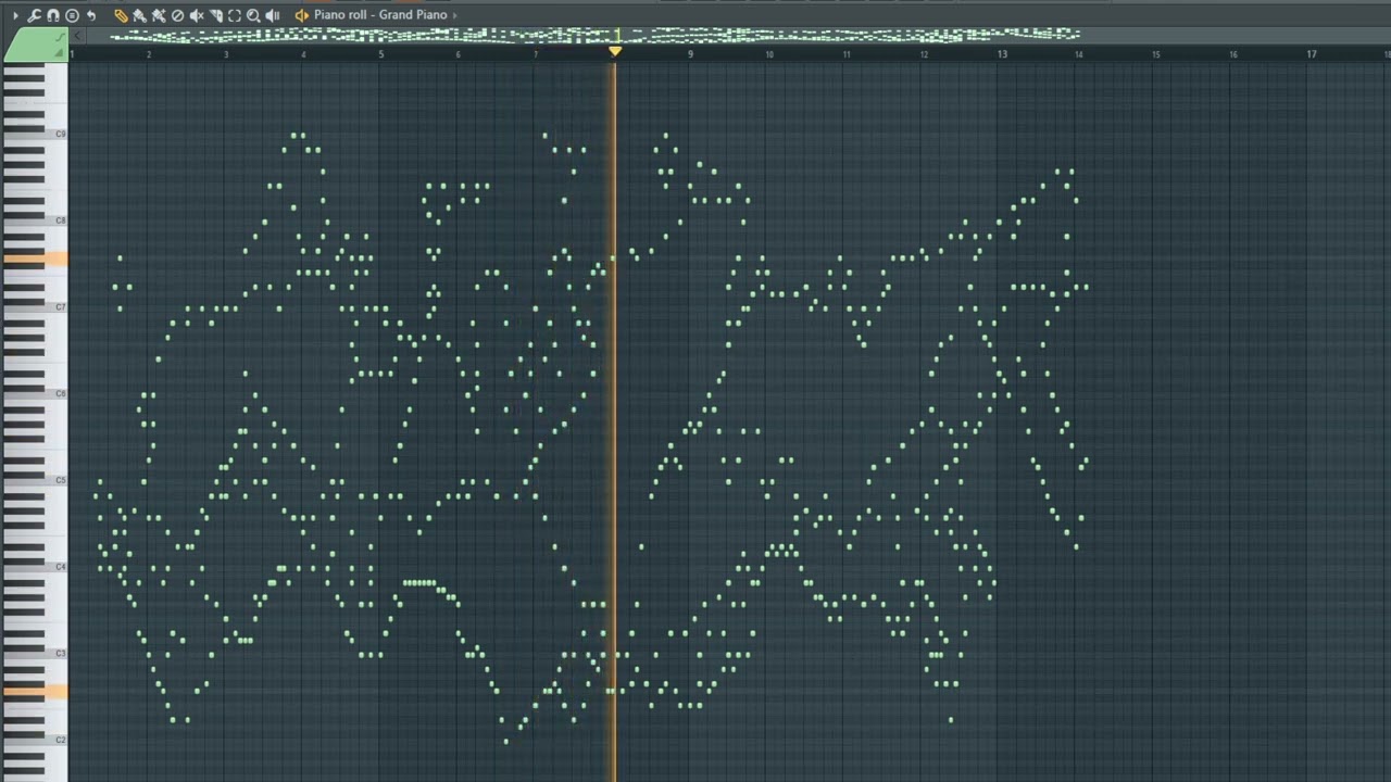 Musical map of Russia (MIDI art)