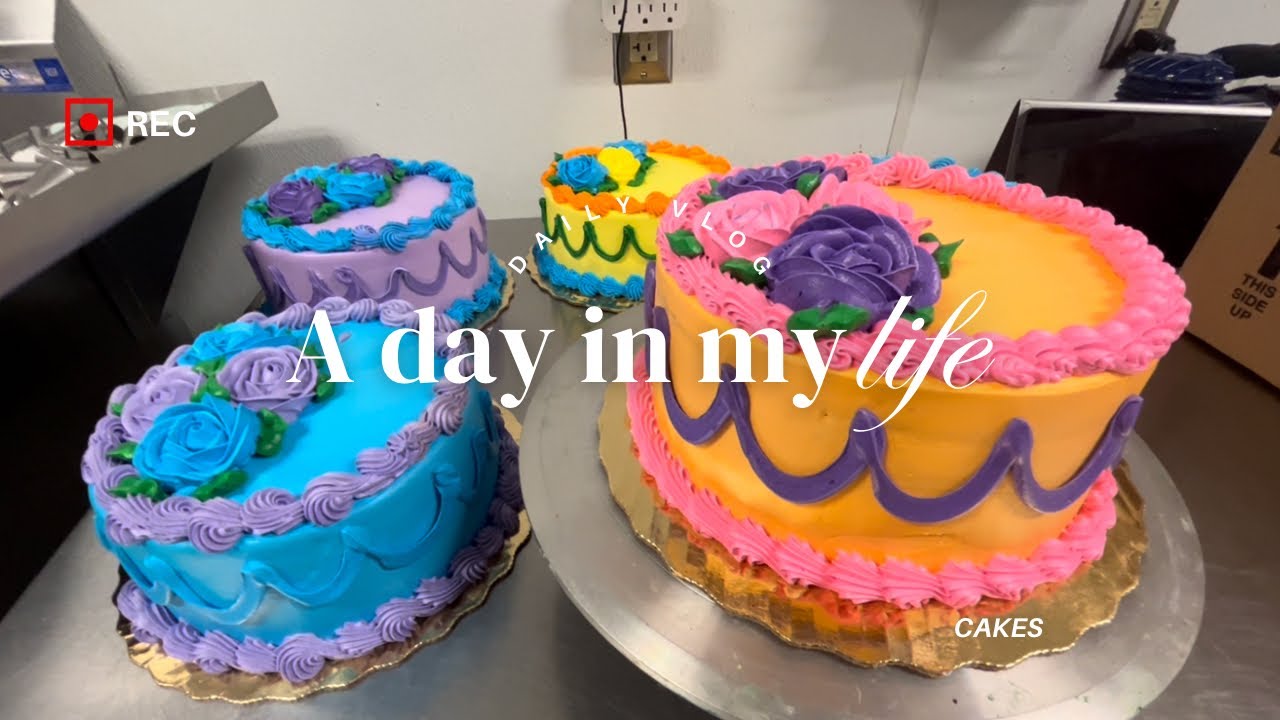 Day In The Life | Cake Decorator | 5 Cakes in 30 Minutes