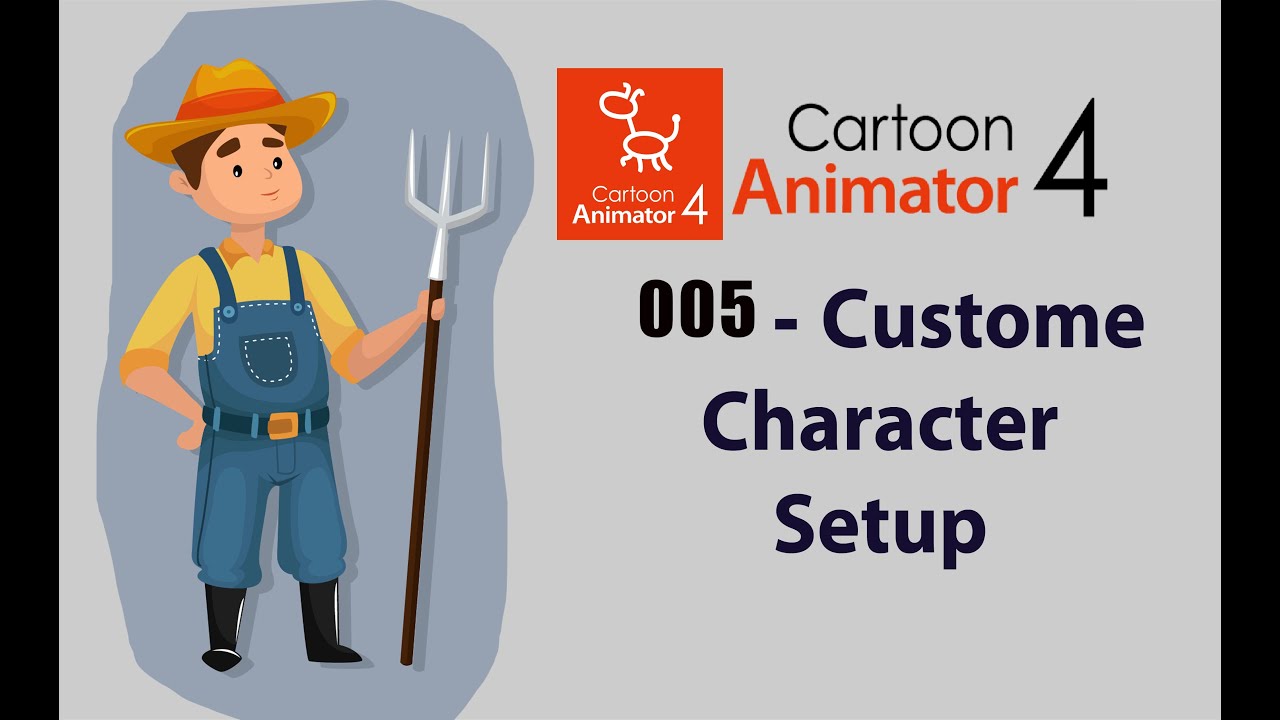005 Character Farmer - Illustrator to Photoshop to CTA4 | Create Character | Cartoon Animator