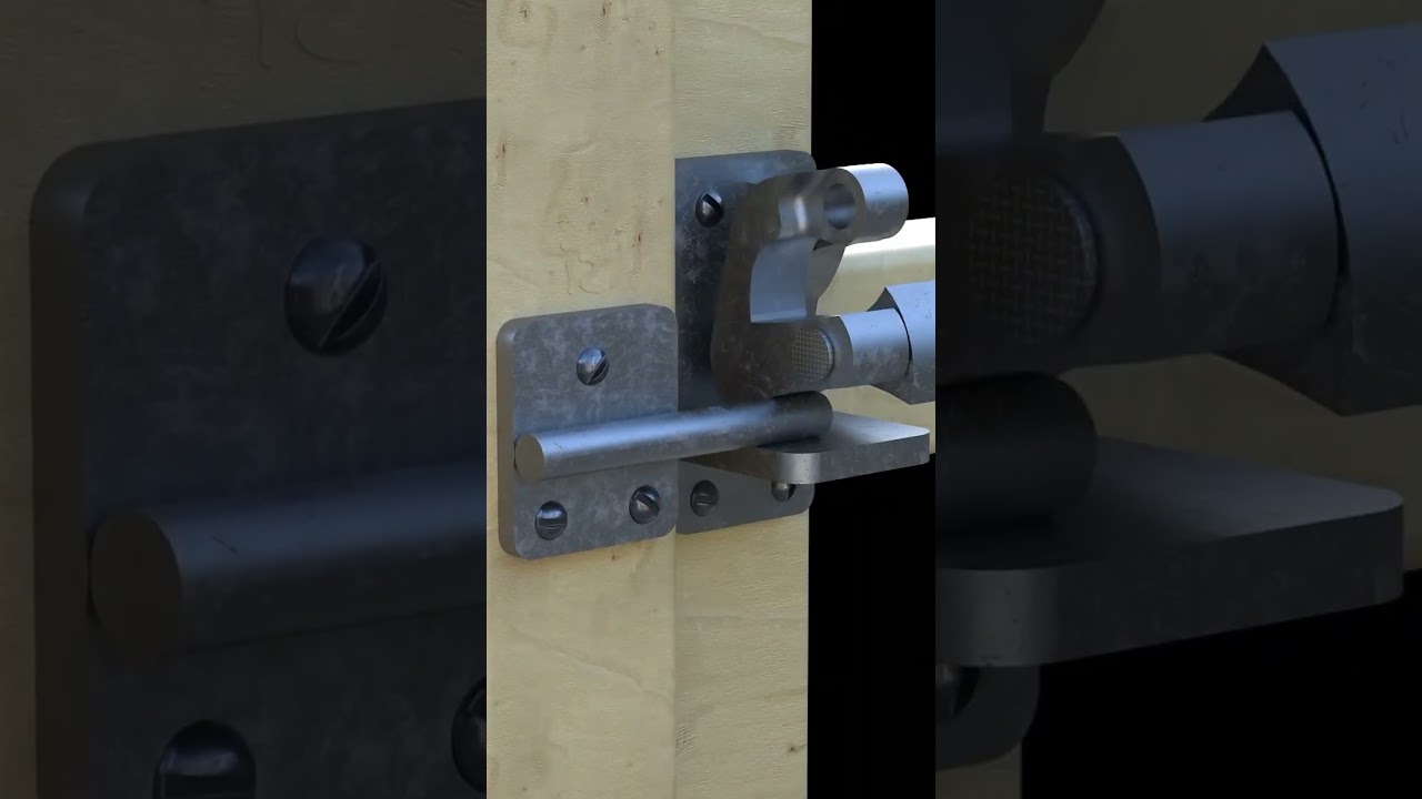Mekanisme sederhana kunci pintu gerbang otomatis