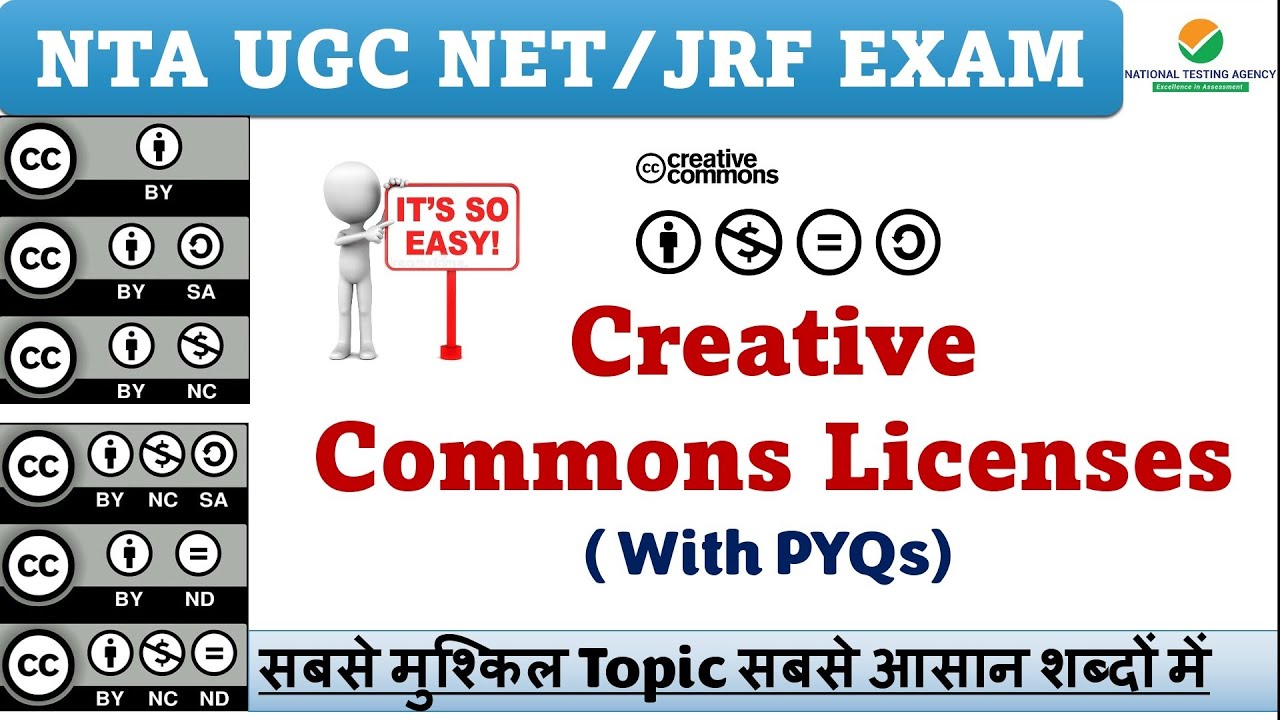 Creative Commons License ll क्या होता है Creative Commons License ll BY SA NC ND ll UGC NET Exam