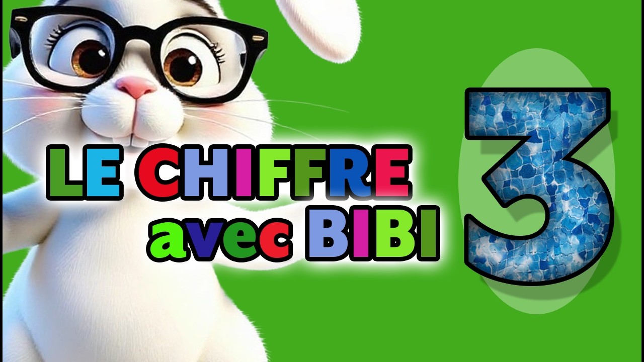 Le chiffre 3 - Apprendre avec MimiZoo 🦄🐼🎈 👍