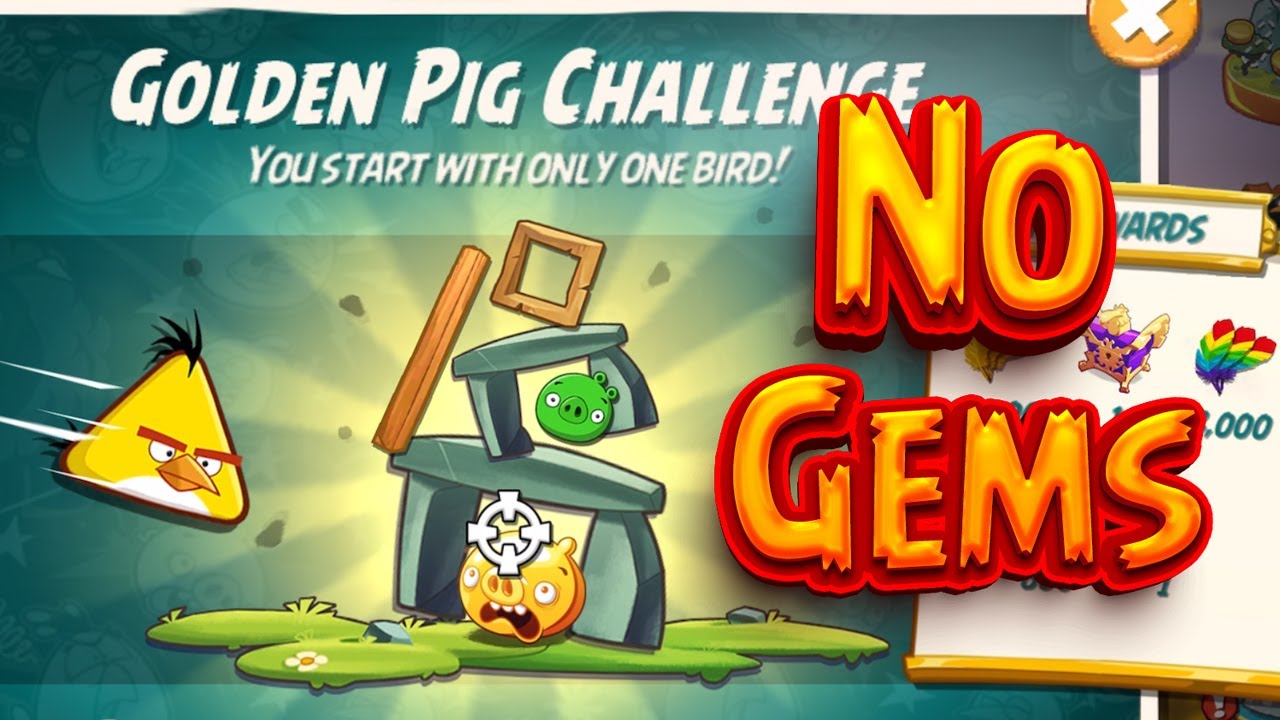 Angry Birds 2 Pro Player - Golden Pig Challenge 8 Rooms with Chuck Bird