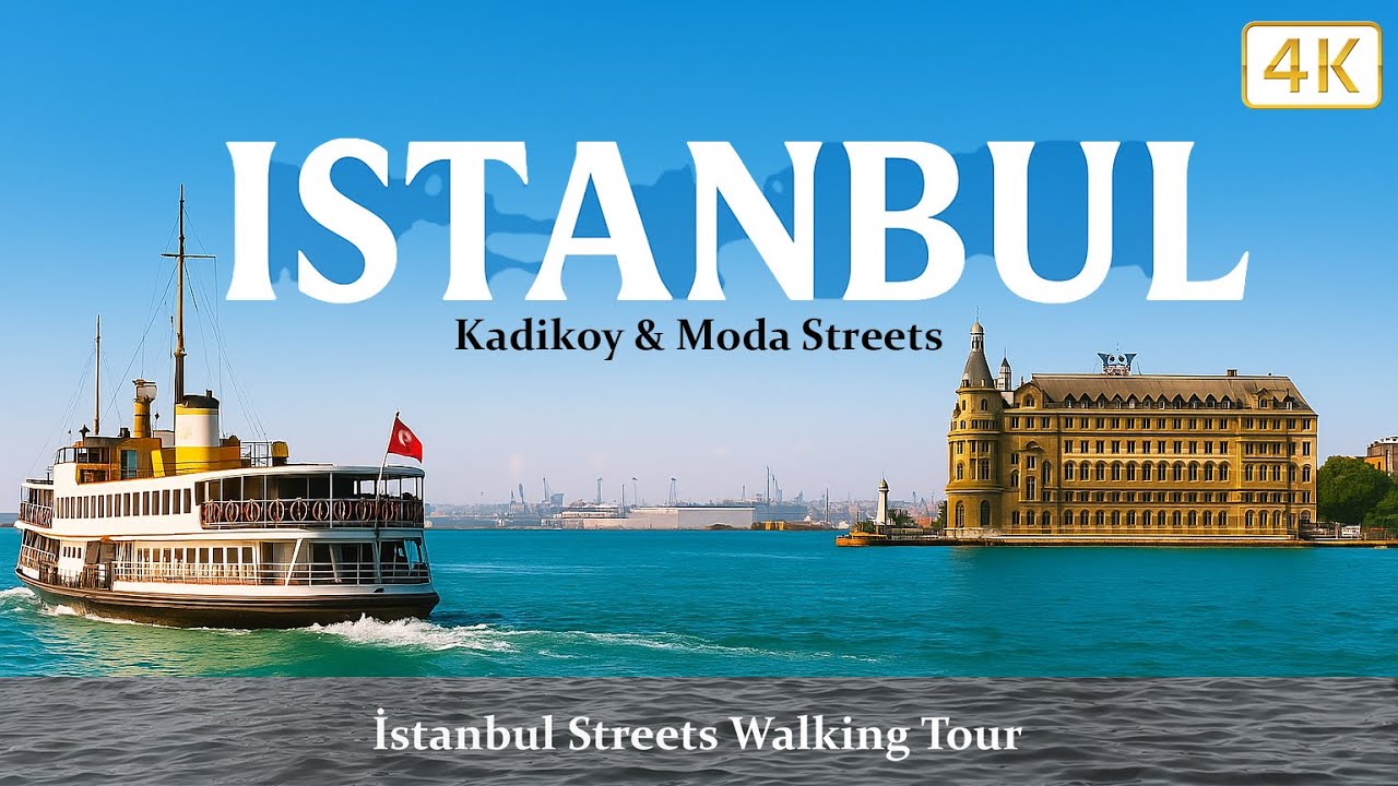 Istanbul, Kadikoy & Moda Streets Walking Tour in August 2025 | 4K City Stroll in Turkey