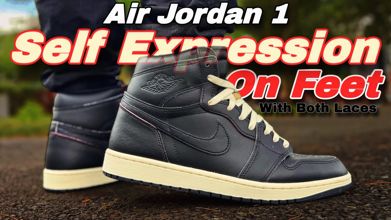 Jordan 1 High Self Expression - On Feet with Lace Change 