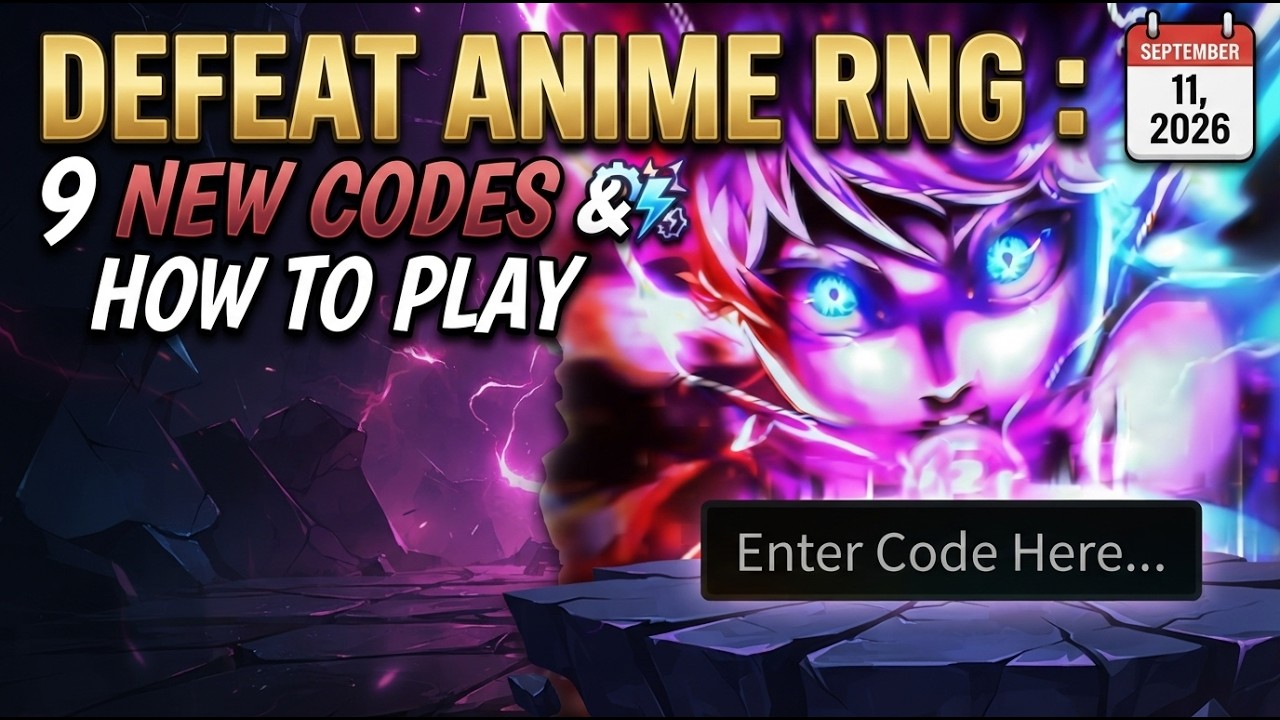 9 NEW CODES & HOW TO PLAY GUIDE! | Defeat Anime RNG ROBLOX (September 11, 2026)