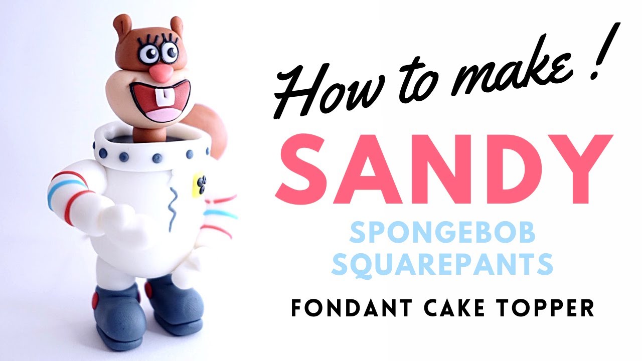 How to make SANDY CHEEKS | Spongebob SquarePants Theme | Fondant Cake Topper