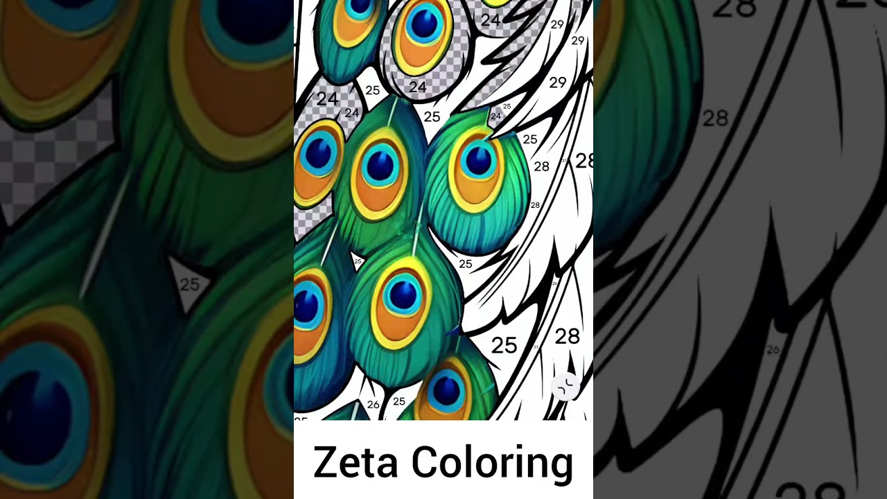 Colouring pages | Zeta Coloring pages | digital Mandala Coloring video Zeta Coloring 