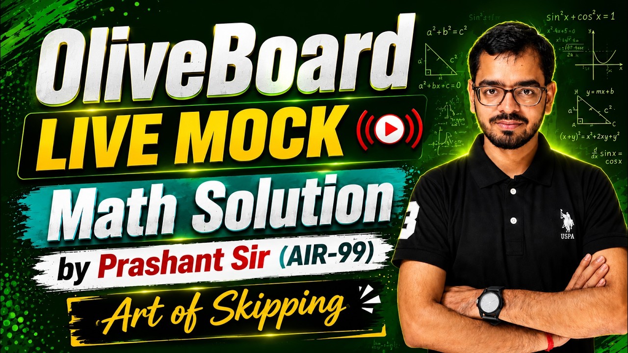 🔥 Oliveboard Live Mock Maths Solution 2026 | Art of Skipping Strategy by Prashant Sir |