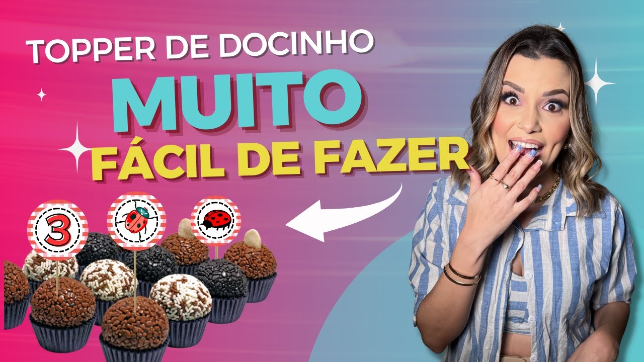 COMO CRIAR TOPPER PARA DOCINHOS NO CANVA I TUTORIAL
