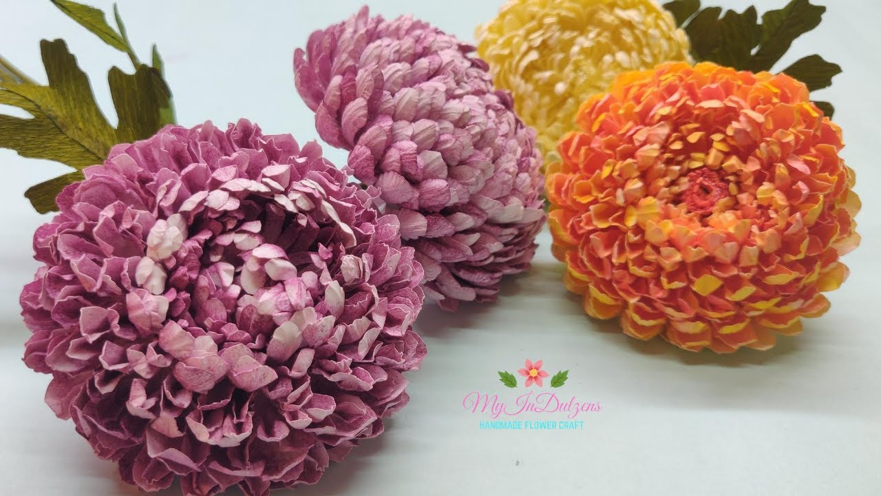 D.I.Y. CHRYSANTHEMUM FLOWER FROM CARD STOCK PAPER