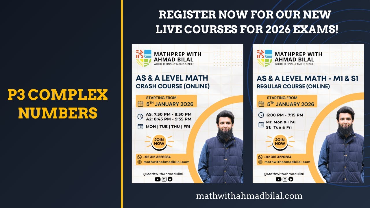 P3 Complex Numbers | Loci in Complex Numbers | AL P3 Course 2026