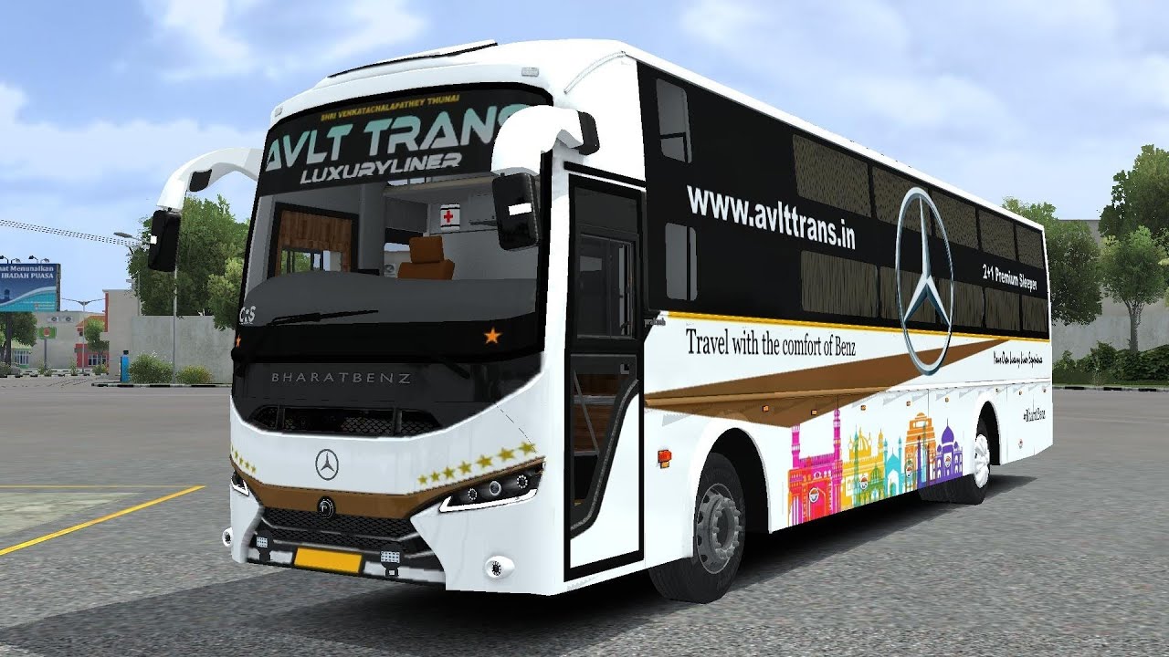 New Prakash Capella Bharat benz AC sleeper with toilet mod bussid #bussidnewmods  #capella#trending