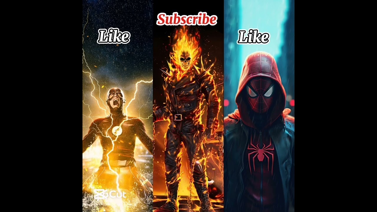 Flash vs spider man vs ghost rider