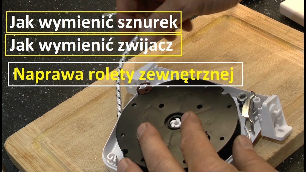 Jak wymienić sznurek w rolecie zewnętrznej |  Zwijacz | Przelotka | Roleta | Awaria