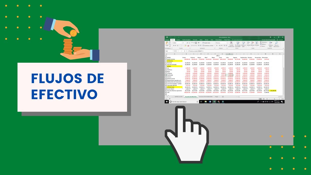 ¿Cómo hacer flujos de efectivo en EXCEL? Evaluación de proyectos de inversión (parte 3 TUTORIAL)