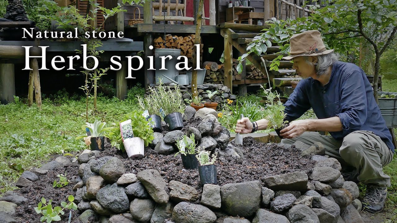 Building an Herb Spiral in my garden