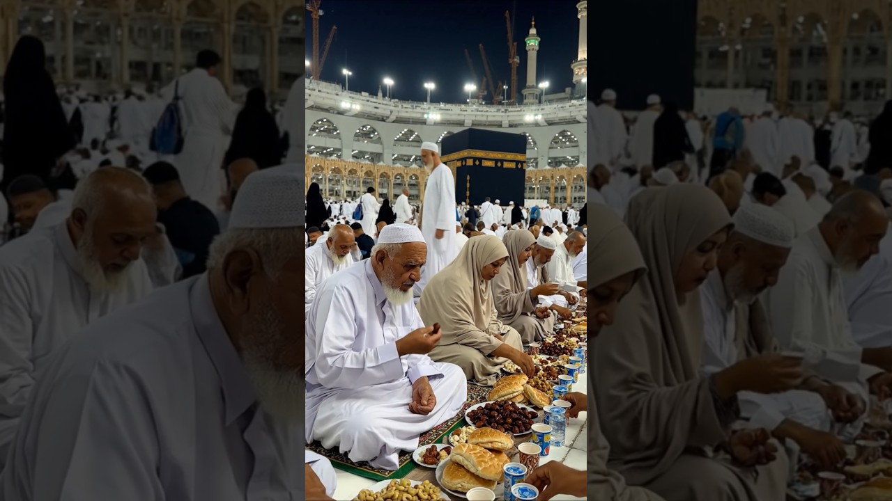 ✨🕋 24 Ramzan Mubarak Time' Iftar Al Haram Sharif #macca #madina #ramadan #shorts ✨🕋🌹