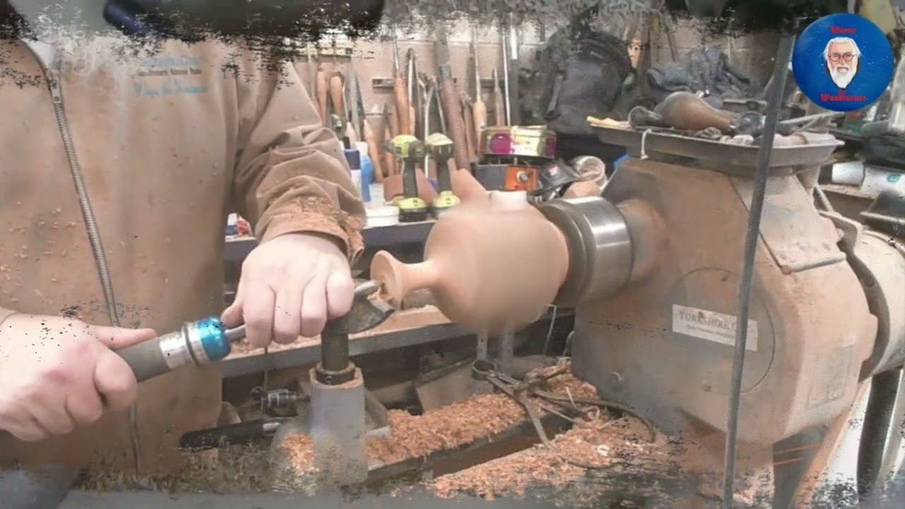 Woodturning - Oak fence post bud vase