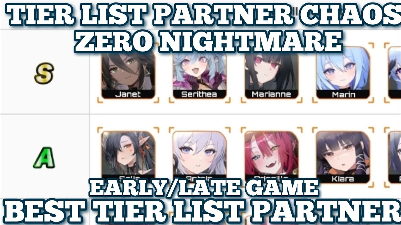Tier List Partner Zero Nightmare 2025 ! Tips Terbaru Chaos Zero Nightmare