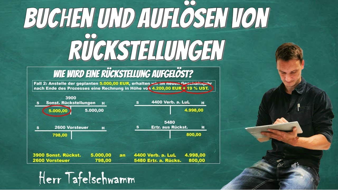 R&uuml;ckstellungen ganz leicht bilden, buchen und aufl&ouml;sen! Einfache Erkl&auml;rung mit Beispielen