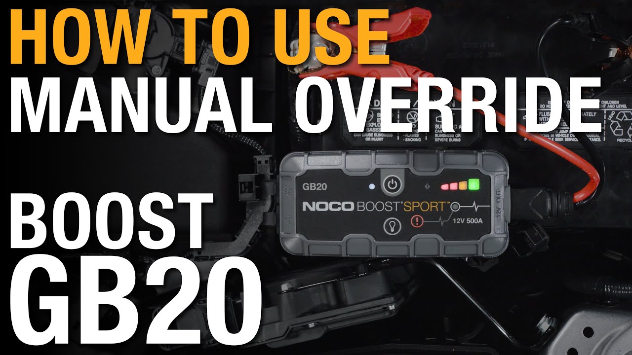 Как использовать ручное управление на NOCO Boost GB20