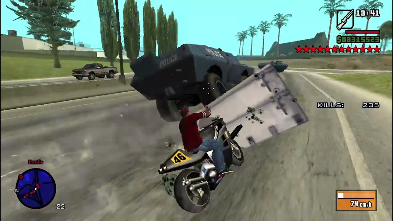 GTA San Andreas | EPIC Rampage With LVPD, SWAT, FBI & Army in Las Venturas + 12 Star Escape