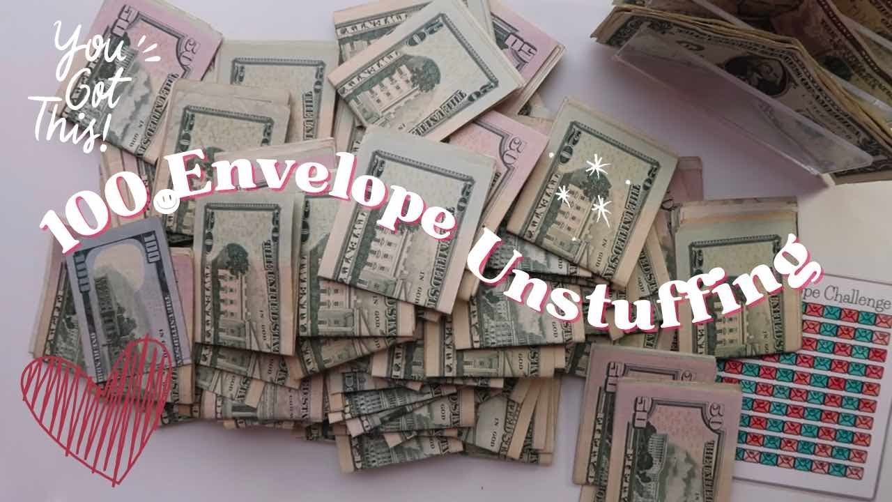 Unstuffing 100 Envelope Challenge!!