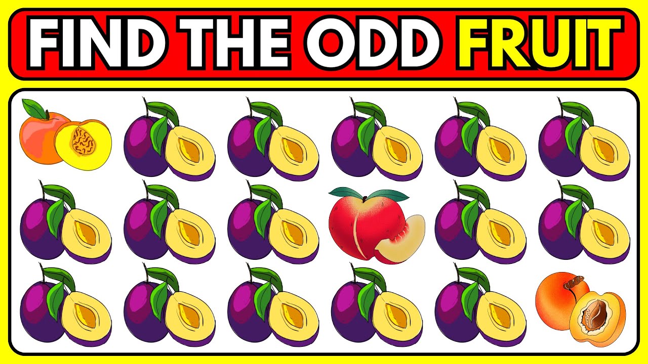 Find the ODD One Out 🍎🍇🍒 | Fruit Edition | Easy, Medium, Hard – Level 87 | Mindful Mosaic 2.0