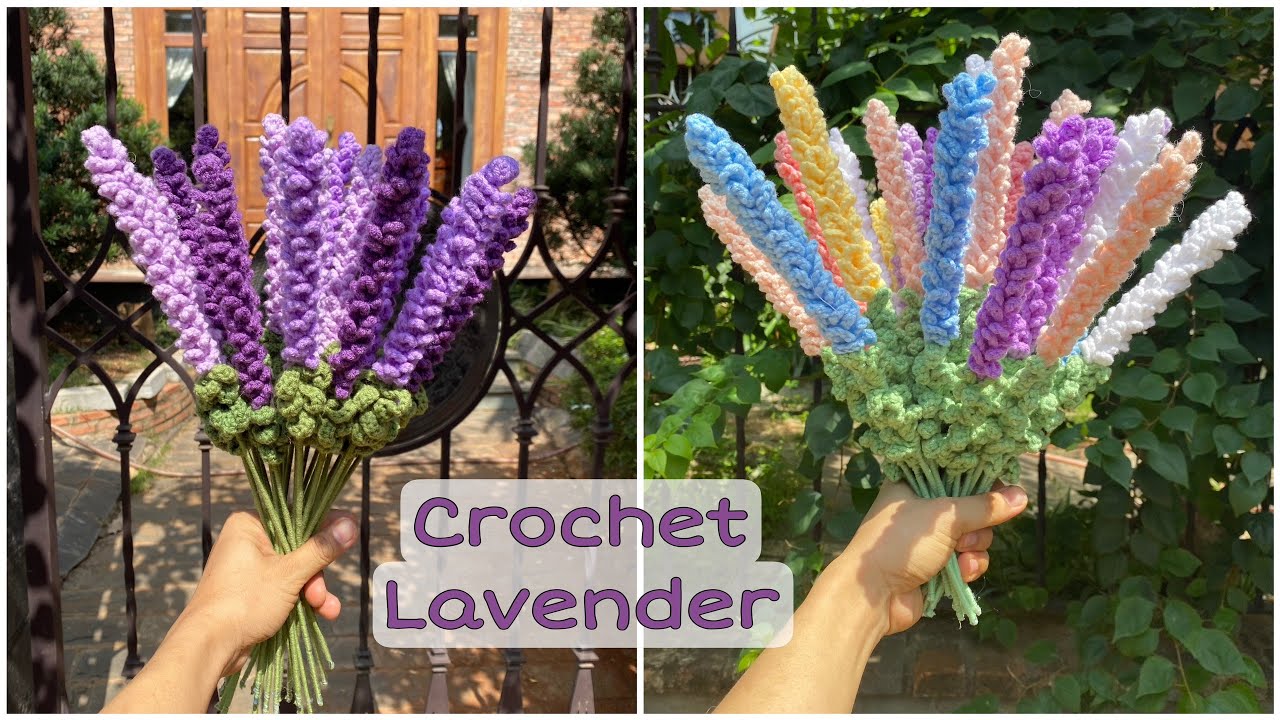 #79 Crochet Lavender | Hướng Dẫn Móc Hoa Lavender, Móc Hoa Oải Hương | Dương Liễu Handmade