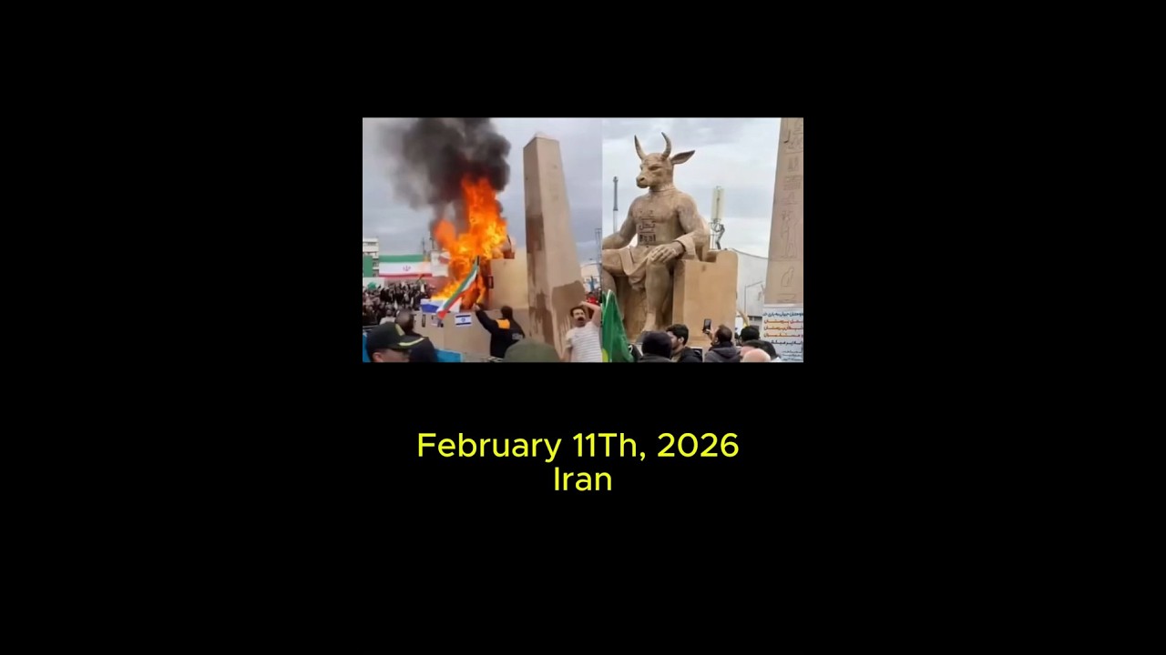 Iran Burns Baal Statue with Trump & Epstein Ties &ndash; 2026 Rally #frontieraffairs #middleeast