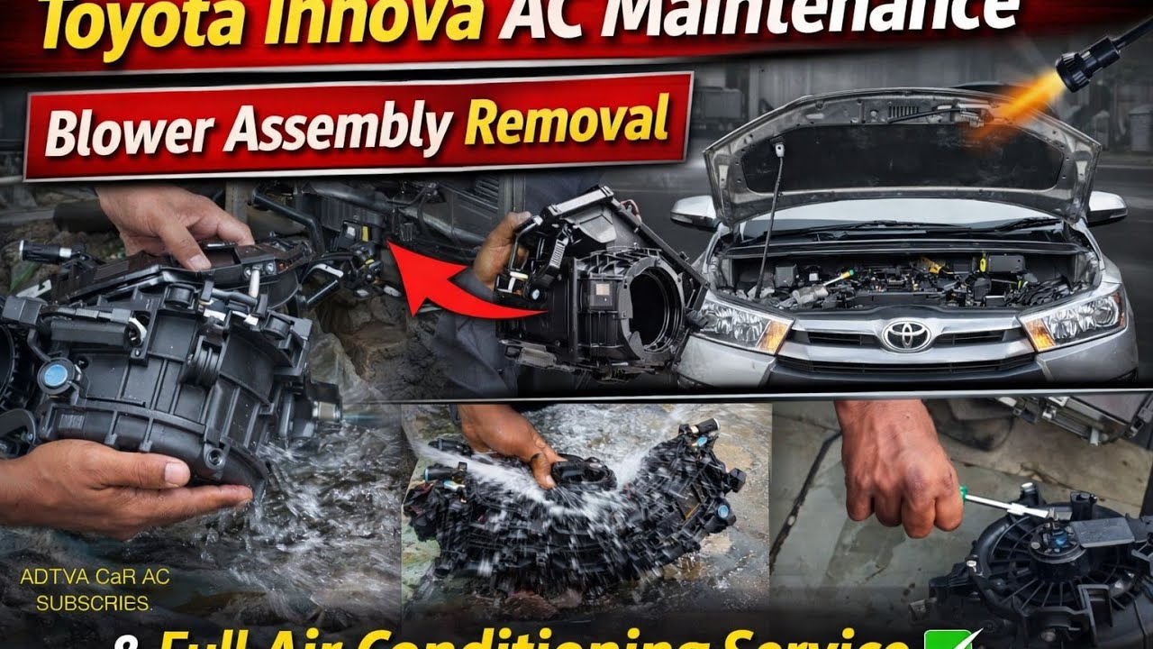 Toyota Innova AC Maintenance | Blower Assembly Removal and Full Air Conditioning Service#adityacarac