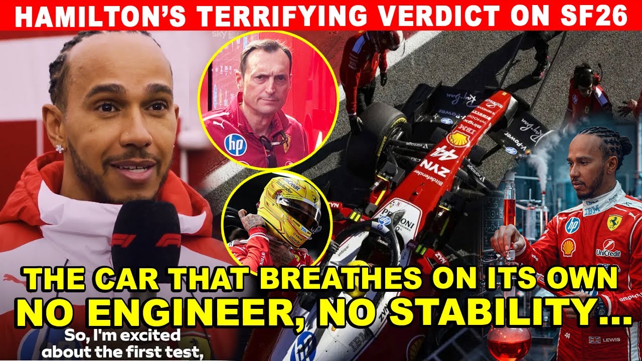 УЖАСАЮЩИЙ ВЫВОД Гамильтона о Ferrari SF26: Нет инженера — машина, которая дышит сама по себе.