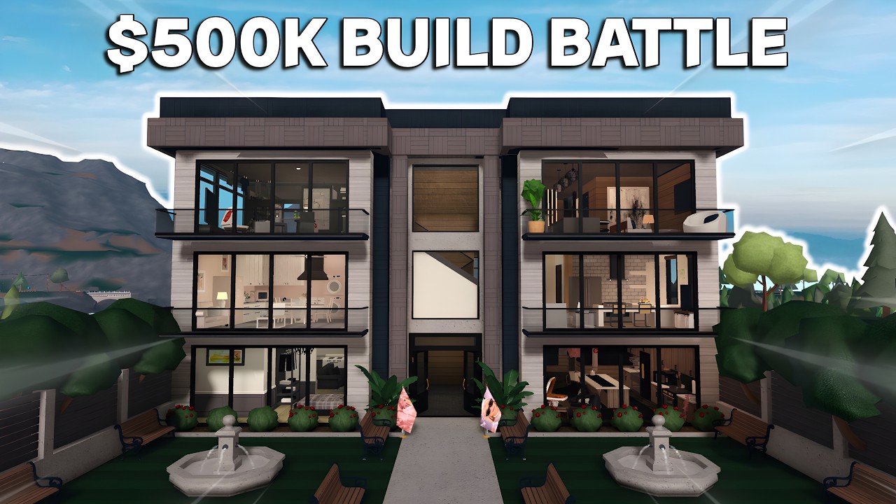 MEGA $500K APARTMENT BUILD BATTLE In BLOXBURG