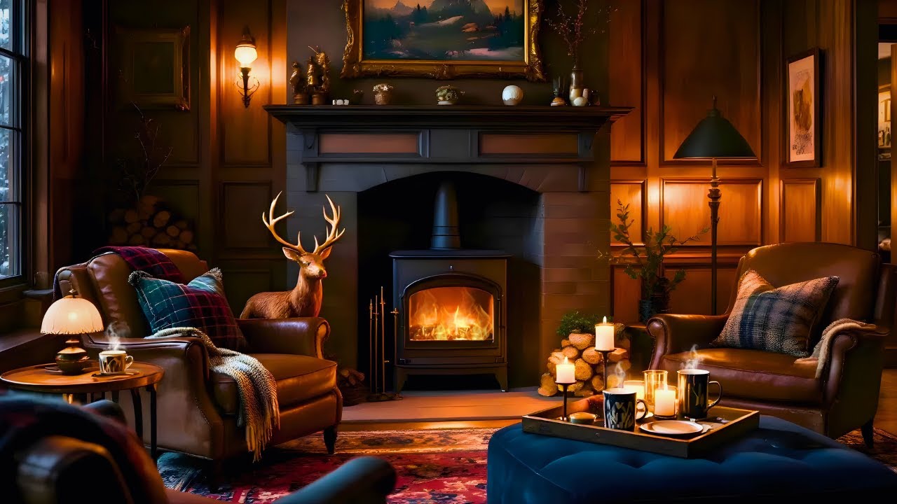 Relaxing Evening at Timber Hearth: Fireplace Ambience ASMR