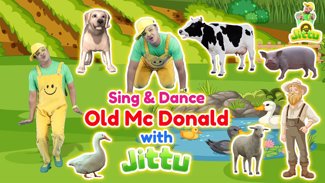 Sing & Dance Old Mc Donald had a farm with JITTU | Fun Toddler Nursery Rhyme by JITTU #edutainment