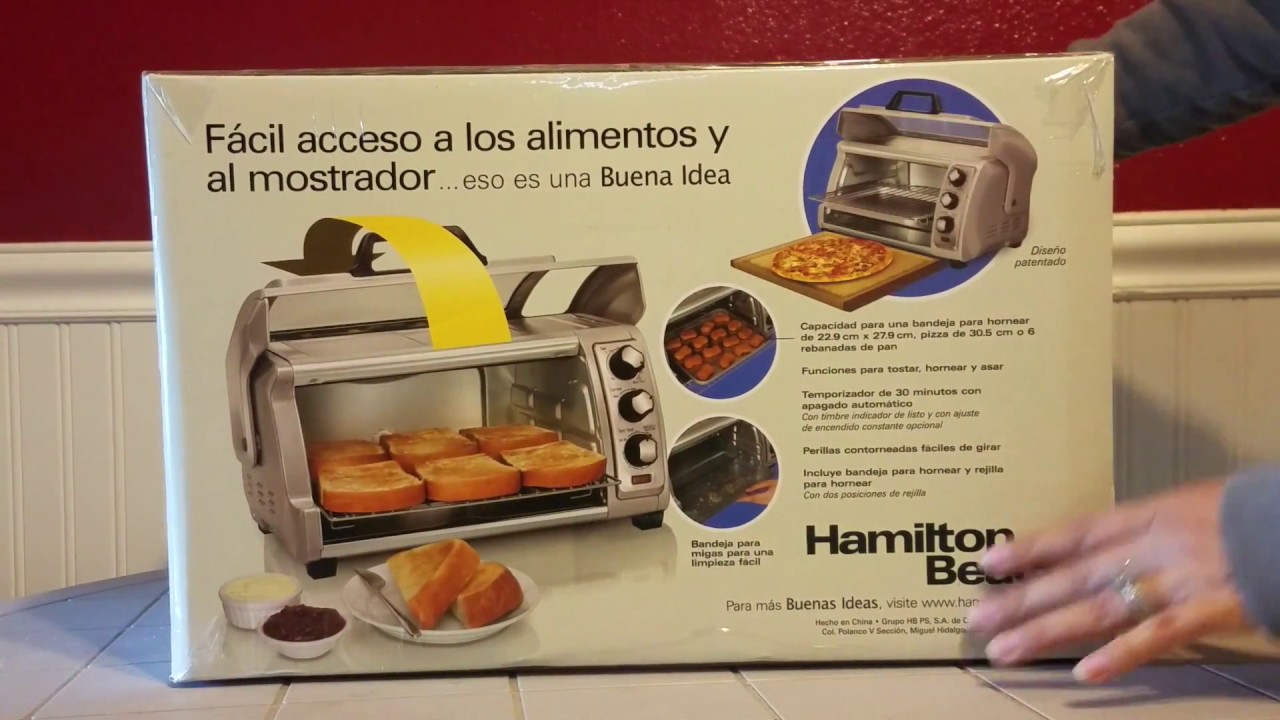 Hamilton Beach 6-Slice Easy Reach Toaster Oven (New Kitchen Gadgets) Roll Top Door. Real Reviews YS
