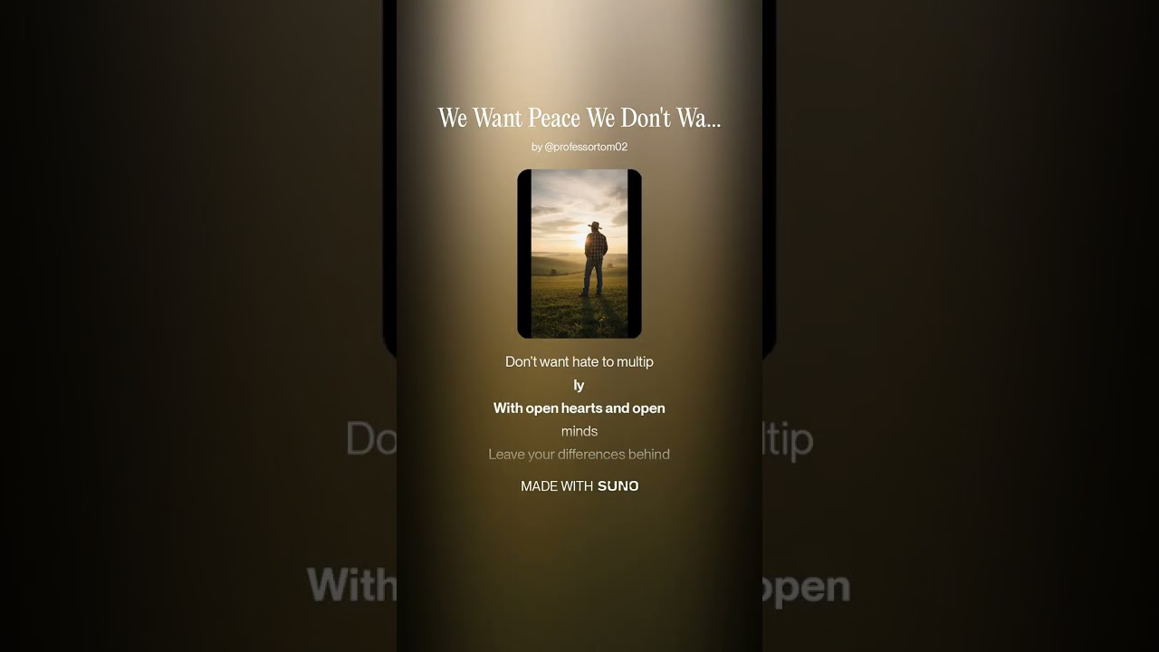 We Want Peace We Don't Want War - Lyric Video.