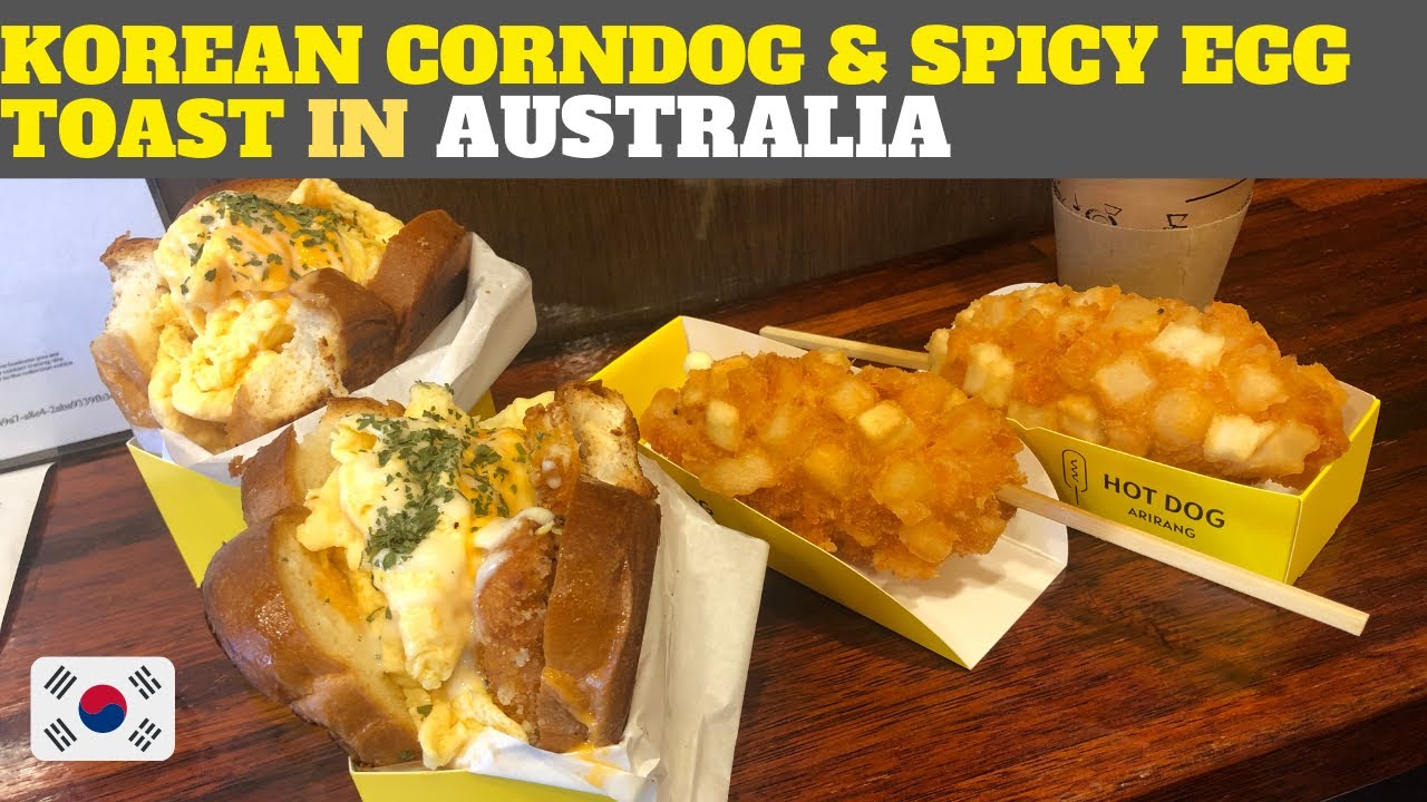 Korean cheesy potato CORNDOG & EggToast  (Super tasty & yummmm) in Australia