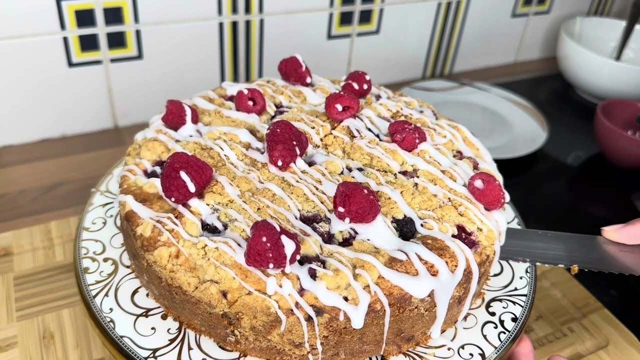 bizcocho de frambuesa y limón, Torta de frambuesa y limón