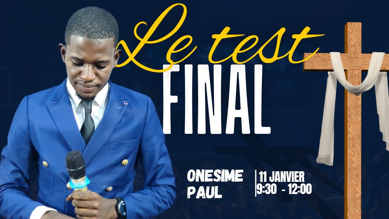 REV ONESIME PAUL / LE TEST FINAL VOL3 / CULTE DU DOMINICAL 11 JANVIER 2026  #rdcongo