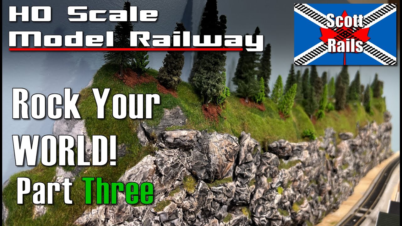 Making A Rock Cliff Face For My New Model railway Layout - Part Three - Grass And Trees
