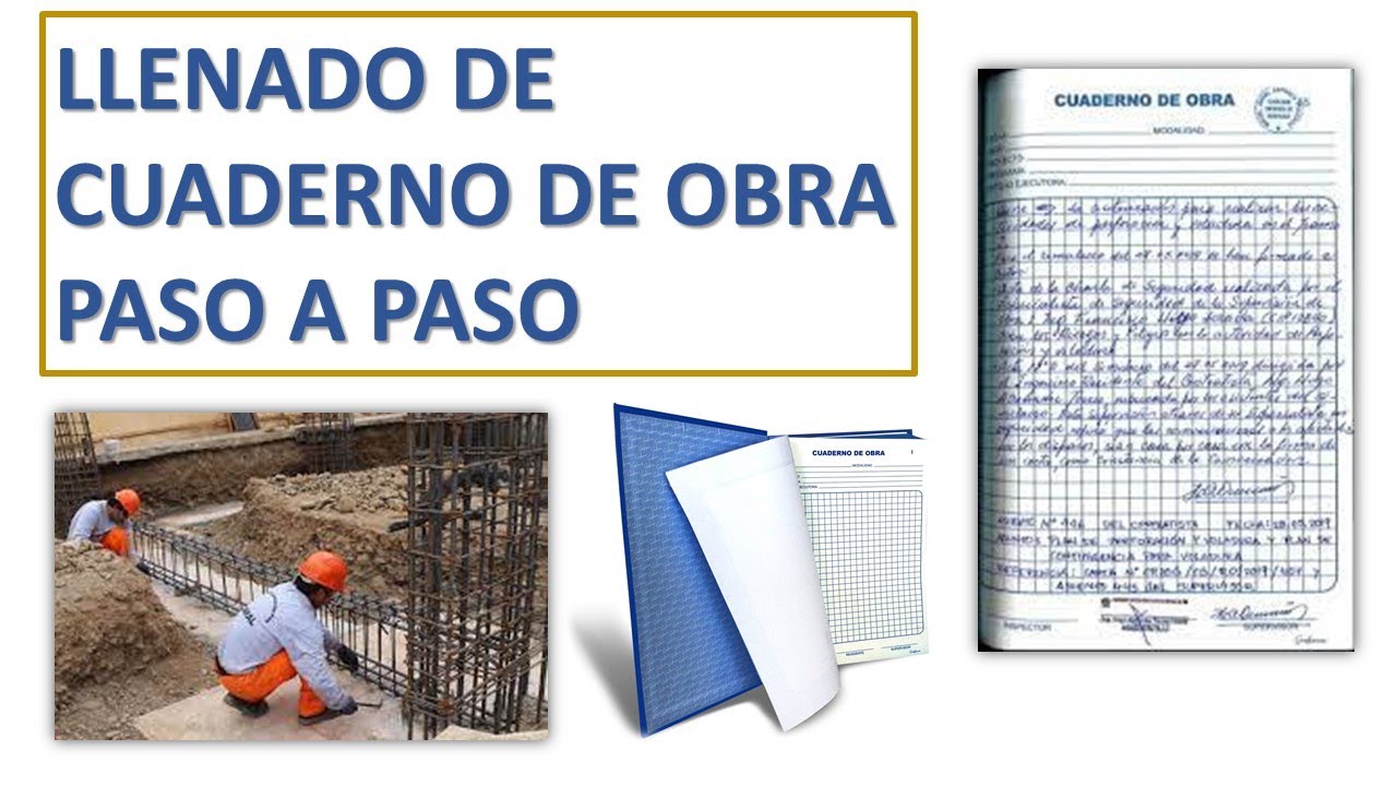 COMO LLENAR UN CUADERNO DE OBRA PASO A PASO + ARCHIVO EXCEL