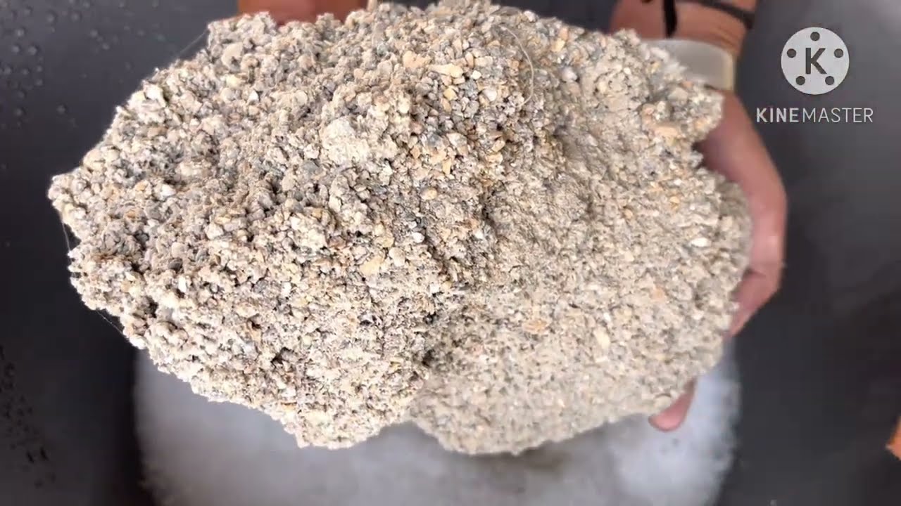 Full gritty texture big chunks water crumbling #oddlysatisfying #asmr 