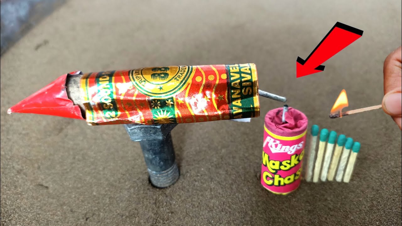 Diwali Rocket And ground chhakar Amezing Experiment|matchstick Chain reaction dominos|😱