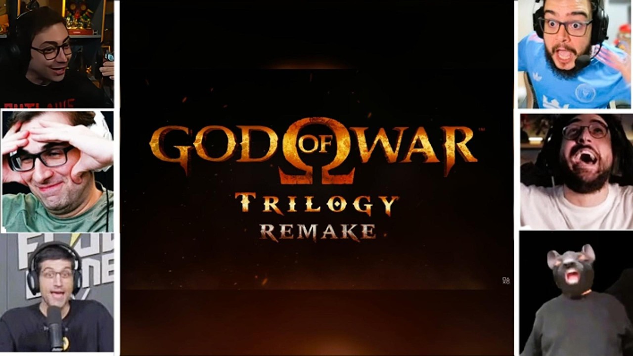 STREAMERS REAGINDO AO REMAKE DA TRILOGIA DE GOD OF WAR E AO NOVO GOD OF WAR