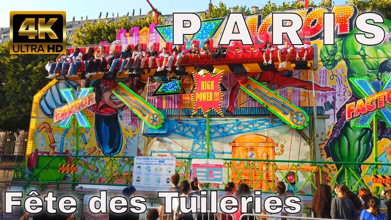 【4K】🇫🇷Paris La Fête Foraine des Tuileries 2021 》X-Factor Ride