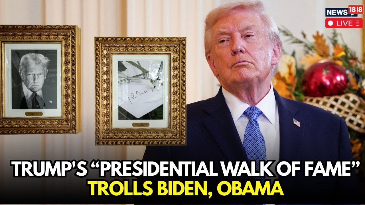 LIVE | Trump trolls Biden, Obama in new plaques on &lsquo;Presidential Walk of Fame&rsquo; | N18G