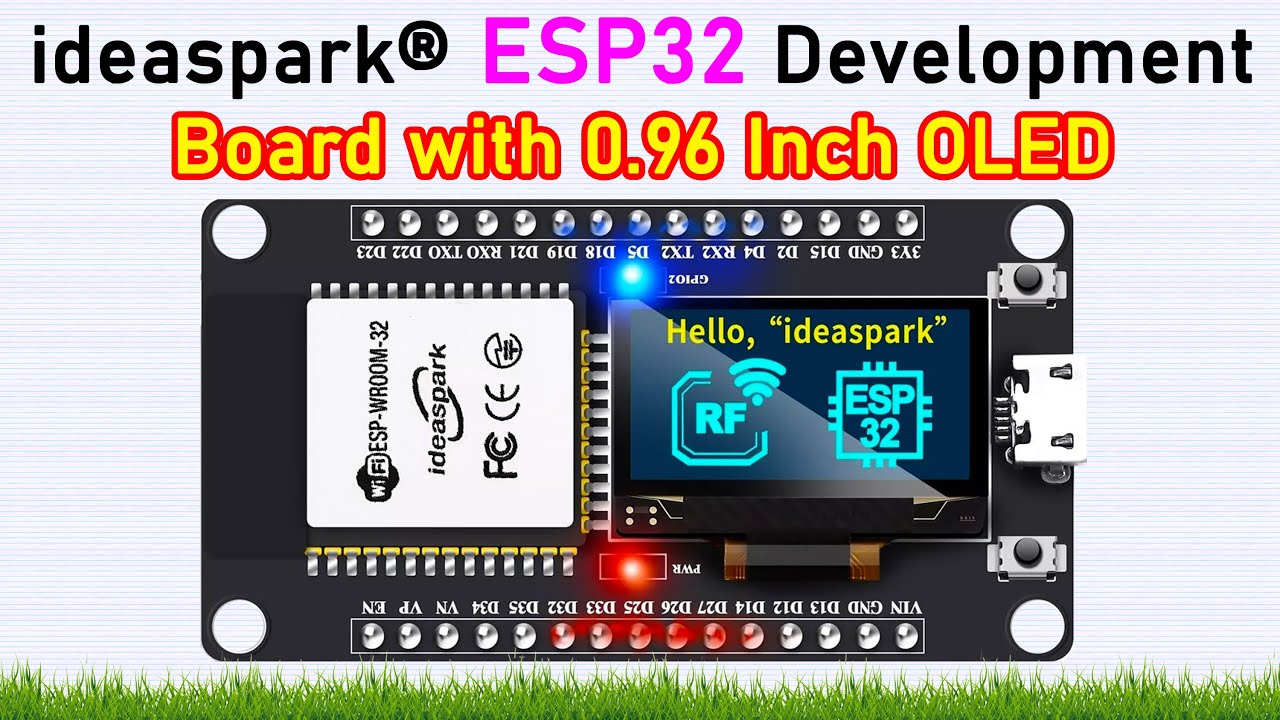 IdeaSpark&reg; ESP32 Development Board with 0.96 Inch OLED Display, CH340, WiFi + BLE