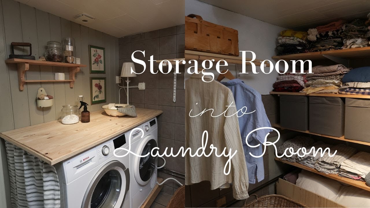 Turning a Storage Room into a Fully Functional Laundry Room